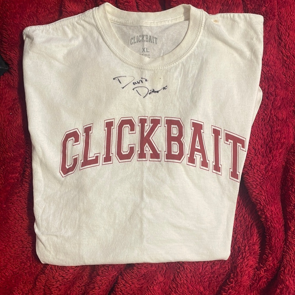 SIGNED AUTHENTIC CLICKBAIT DAVID DOBRIK MERCH